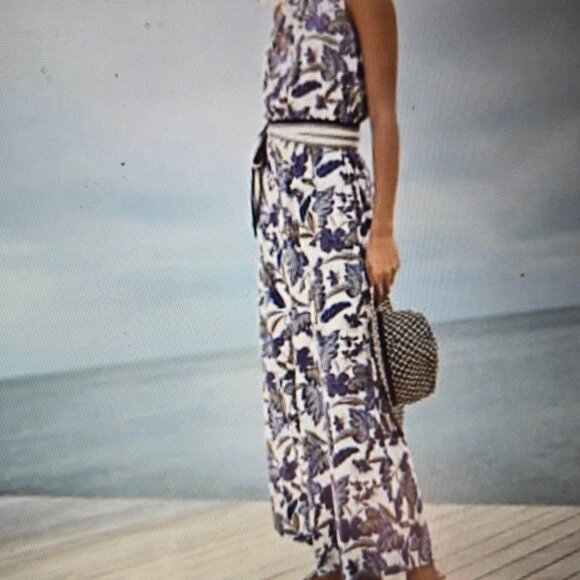 Loft women's wide leg floral jumpsuit - Picture 3 of 3